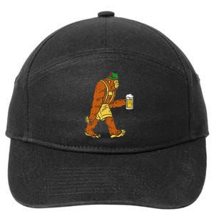 German Bigfoot Sasquatch Beer Lederhose 7-Panel Snapback Hat