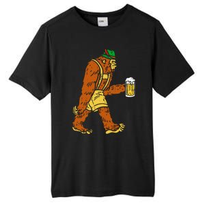 German Bigfoot Sasquatch Beer Lederhose Tall Fusion ChromaSoft Performance T-Shirt