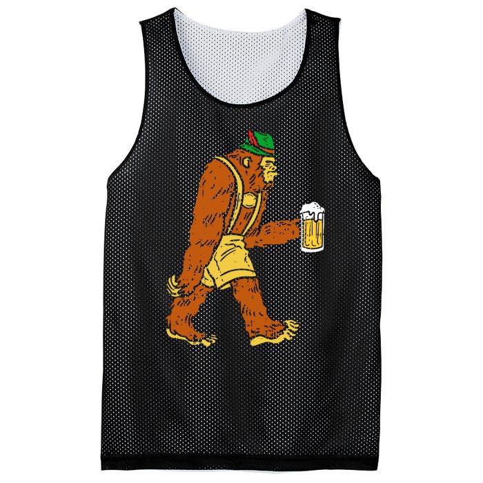 German Bigfoot Sasquatch Beer Lederhose Mesh Reversible Basketball Jersey Tank