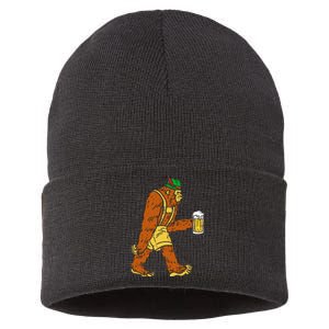 German Bigfoot Sasquatch Beer Lederhose Sustainable Knit Beanie