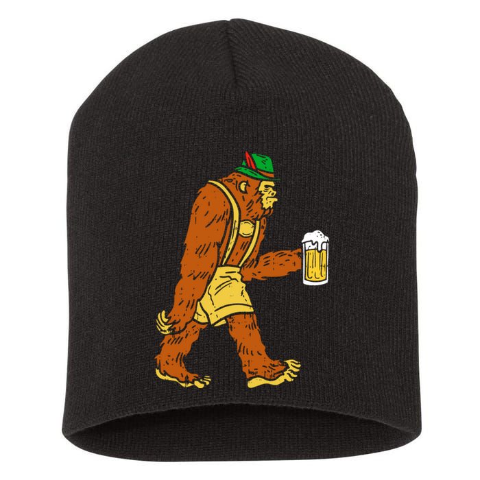 German Bigfoot Sasquatch Beer Lederhose Short Acrylic Beanie