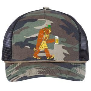 German Bigfoot Sasquatch Beer Lederhose Retro Rope Trucker Hat Cap