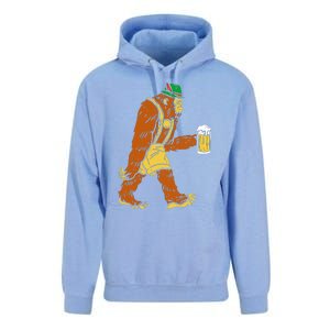 German Bigfoot Sasquatch Beer Lederhose Unisex Surf Hoodie