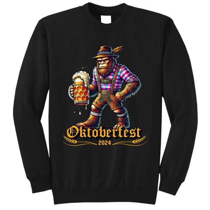 German Bigfoot Sasquatch Lederhose Funny Oktoberfest 2024 Gift Sweatshirt