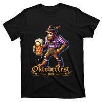 German Bigfoot Sasquatch Lederhose Funny Oktoberfest 2024 Gift T-Shirt