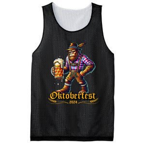 German Bigfoot Sasquatch Lederhose Funny Oktoberfest 2024 Gift Mesh Reversible Basketball Jersey Tank