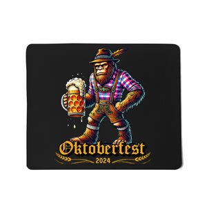 German Bigfoot Sasquatch Lederhose Funny Oktoberfest 2024 Gift Mousepad