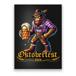 German Bigfoot Sasquatch Lederhose Funny Oktoberfest 2024 Gift Poster