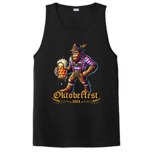 German Bigfoot Sasquatch Lederhose Funny Oktoberfest 2024 Gift PosiCharge Competitor Tank