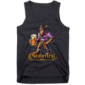 German Bigfoot Sasquatch Lederhose Funny Oktoberfest 2024 Gift Tank Top