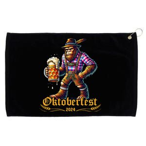 German Bigfoot Sasquatch Lederhose Funny Oktoberfest 2024 Gift Grommeted Golf Towel