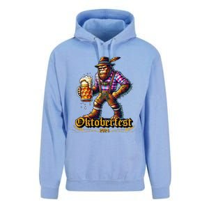 German Bigfoot Sasquatch Lederhose Funny Oktoberfest 2024 Gift Unisex Surf Hoodie