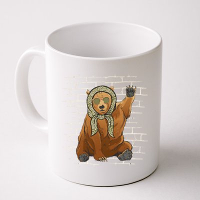 Grizzly Bear Sunglasses Scarf Great Gift Wildlife Hunter Brown Bear Gift Coffee Mug