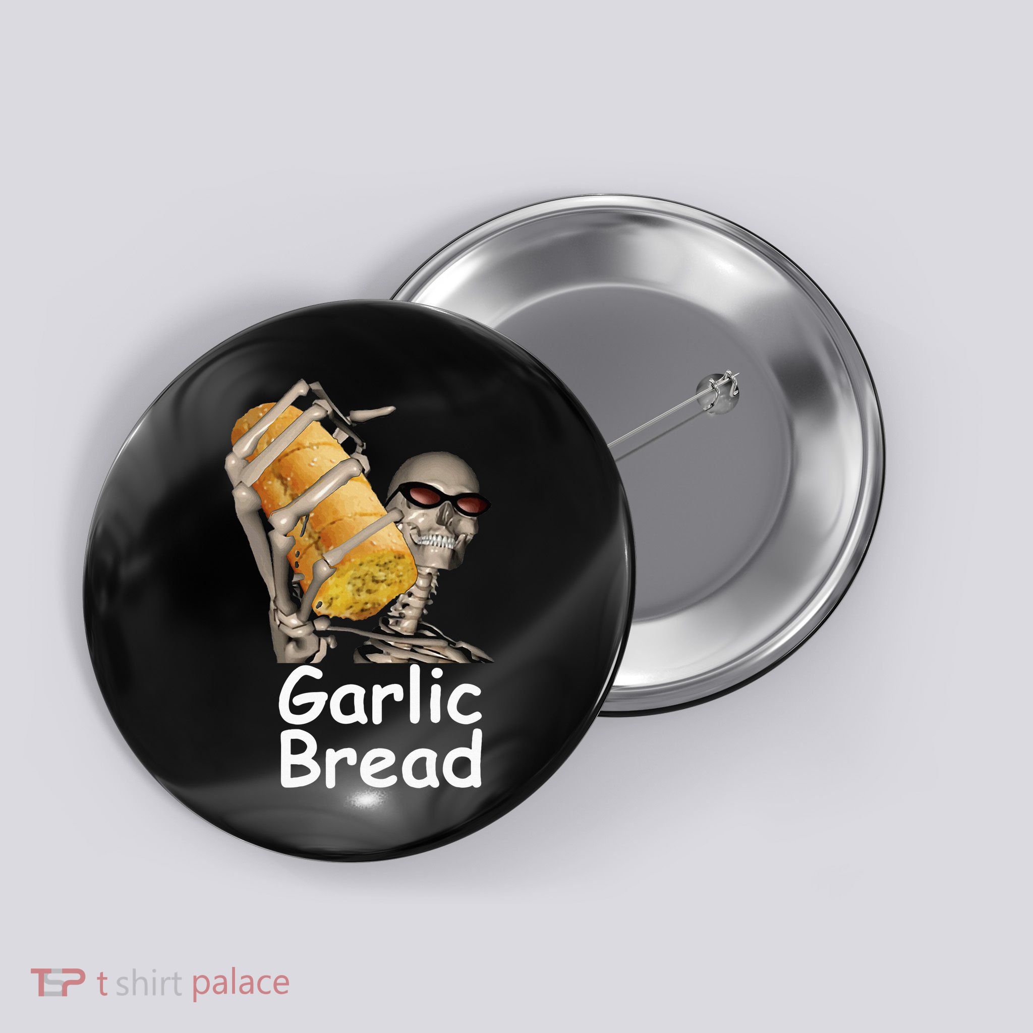 Garlic Bread Skeleton Button
