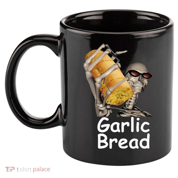 Garlic Bread Skeleton 11oz C Handle Ceramic Mug