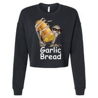 Garlic Bread Skeleton Cropped Pullover Crew