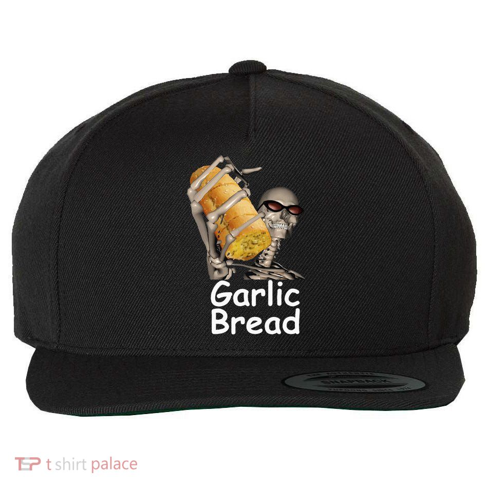Garlic Bread Skeleton Wool Snapback Cap