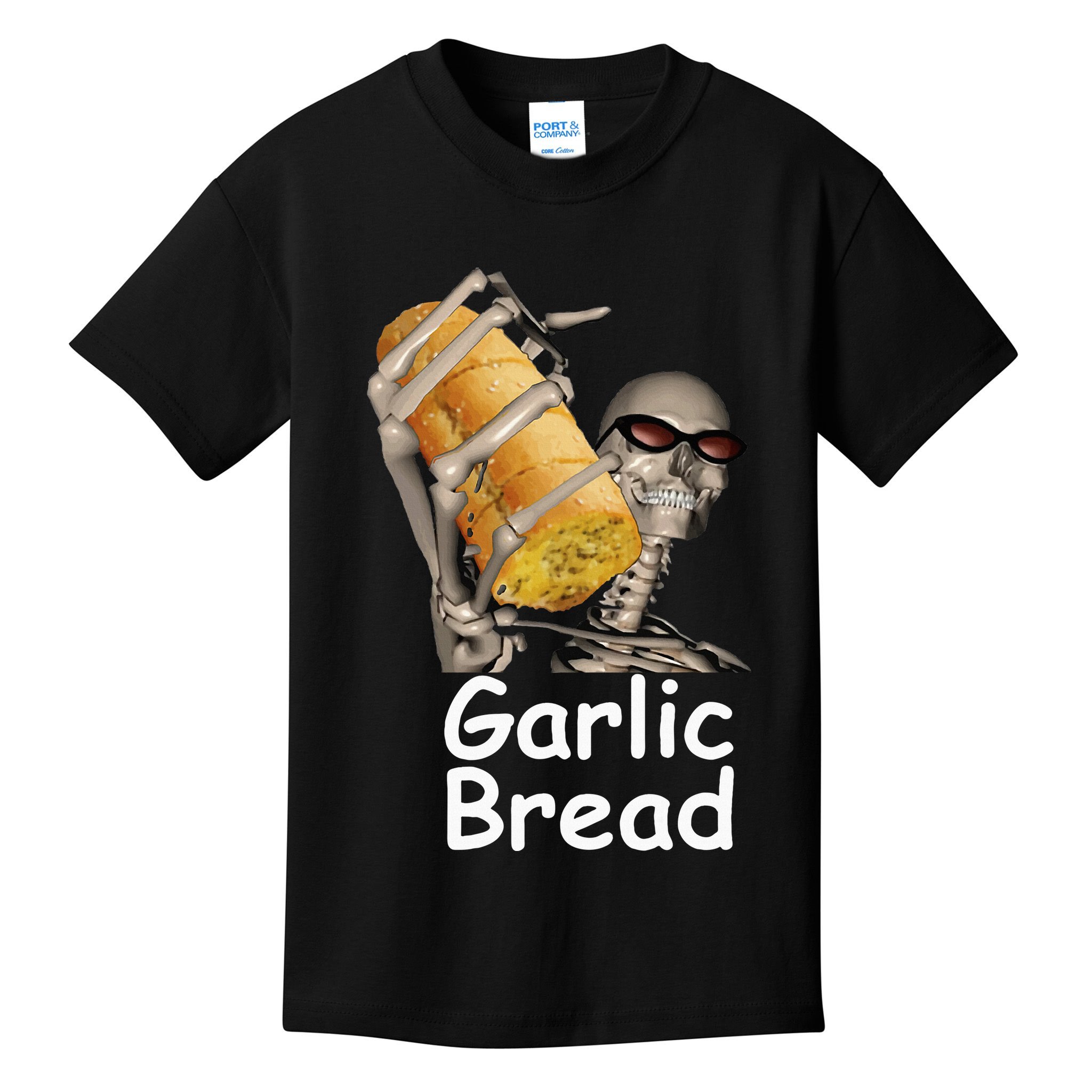 Garlic Bread Skeleton Kids T-Shirt