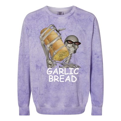 Garlic Bread Skeleton Colorblast Crewneck Sweatshirt