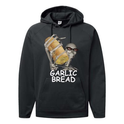 Garlic Bread Skeleton Performance Fleece Hoodie