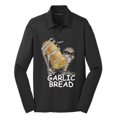 Garlic Bread Skeleton Silk Touch Performance Long Sleeve Polo