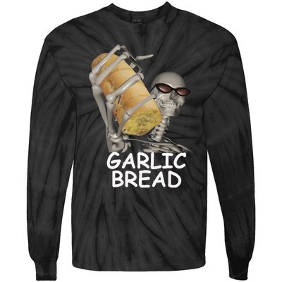 Garlic Bread Skeleton Tie-Dye Long Sleeve Shirt