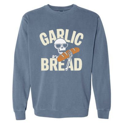 Garlic Bread Skeleton Foodie Halloween Costume Party Outfit Garment-Dyed Sweatshirt