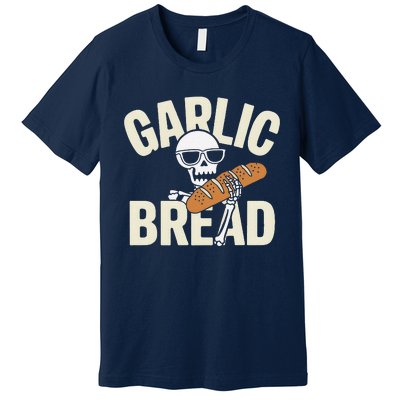 Garlic Bread Skeleton Foodie Halloween Costume Party Outfit Premium T-Shirt