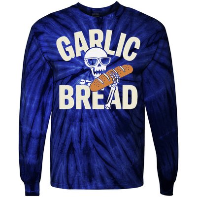 Garlic Bread Skeleton Foodie Halloween Costume Party Outfit Tie-Dye Long Sleeve Shirt