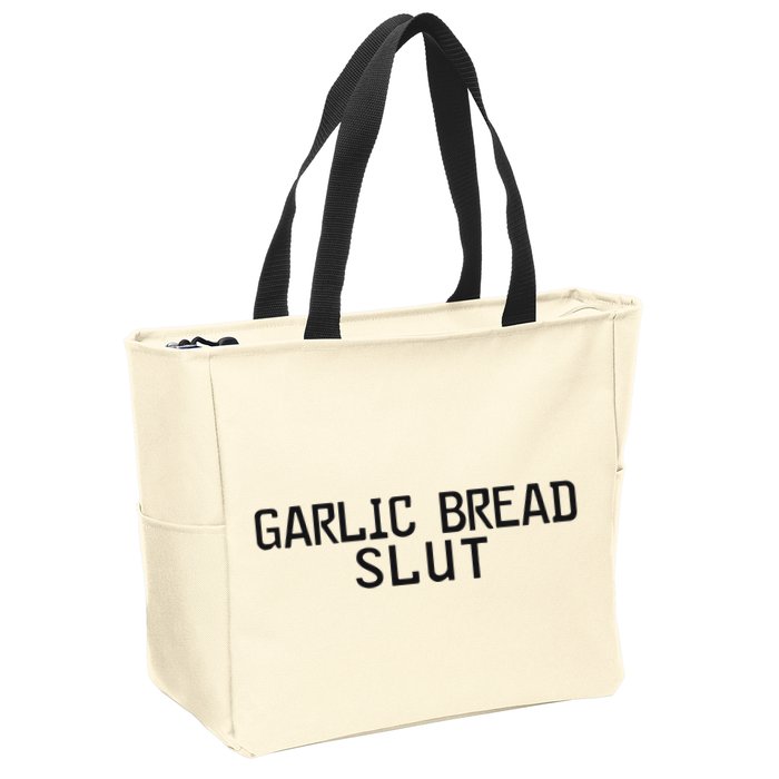 Garlic Bread Slut Zip Tote Bag