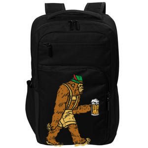 German Bigfoot Sasquatch Beer Lederhose Funny Oktoberfest Impact Tech Backpack