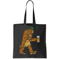 German Bigfoot Sasquatch Beer Lederhose Funny Oktoberfest Tote Bag