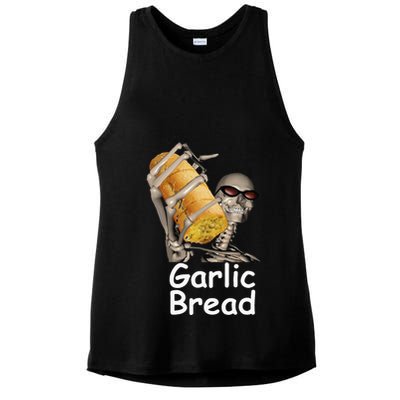 Garlic Bread Skeleton Funny Ladies PosiCharge Tri-Blend Wicking Tank