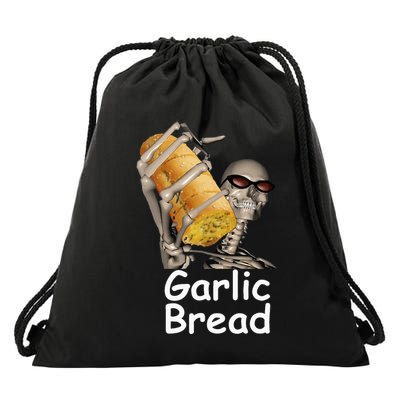 Garlic Bread Skeleton Funny Drawstring Bag