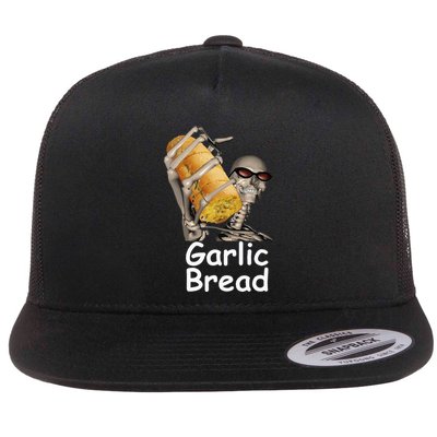 Garlic Bread Skeleton Funny Flatbill Hat