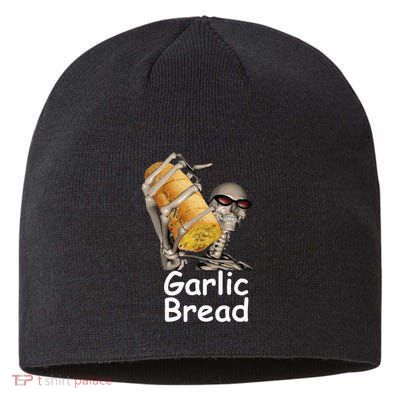 Garlic Bread Skeleton Funny Sustainable Beanie