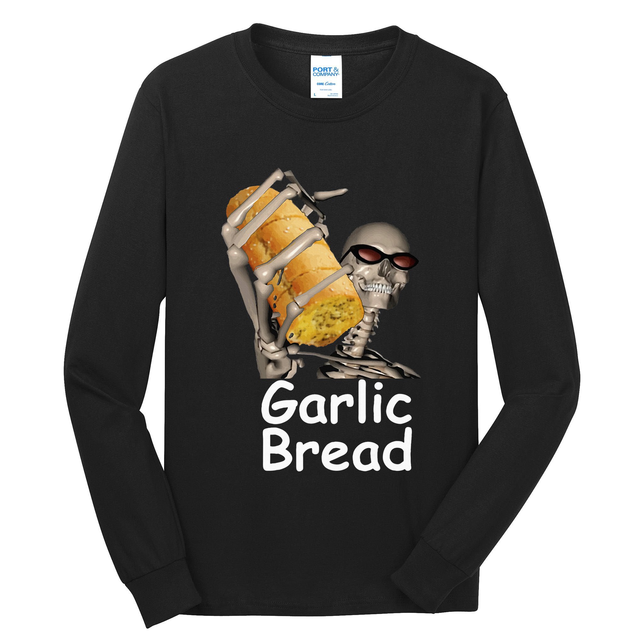 Garlic Bread Skeleton Funny Tall Long Sleeve T-Shirt
