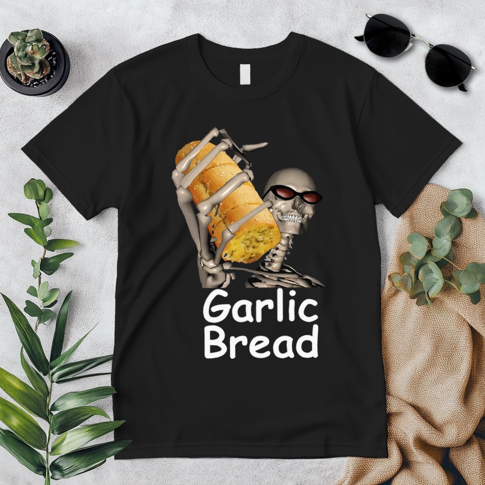 Garlic Bread Skeleton Funny Premium T-Shirt