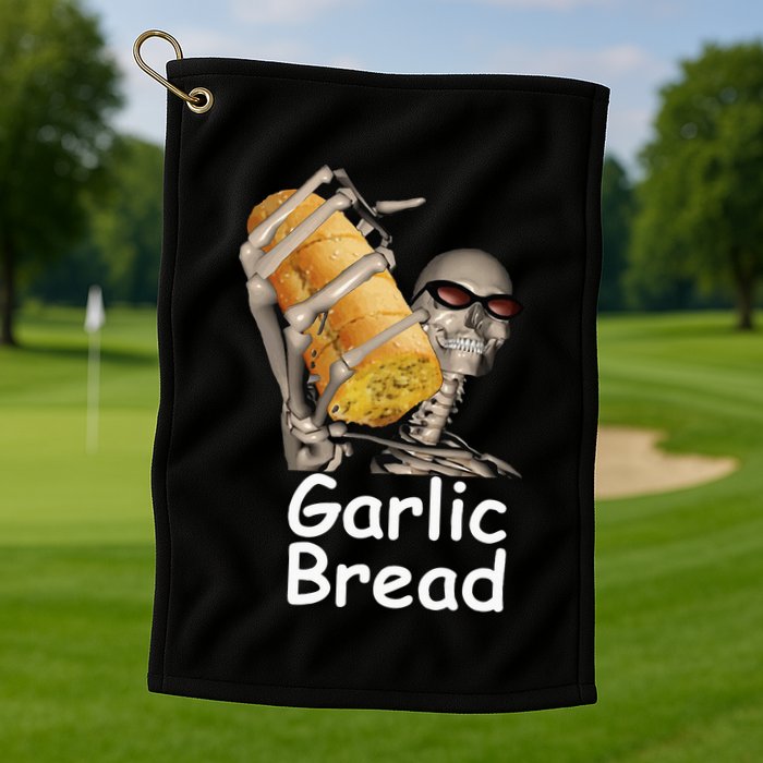 Garlic Bread Skeleton Funny Golf Towel