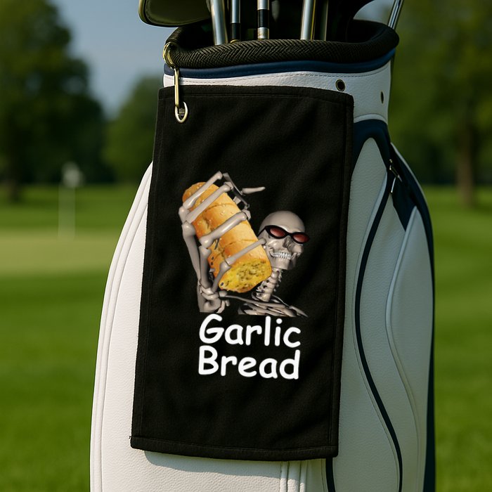 Garlic Bread Skeleton Funny Golf Towel