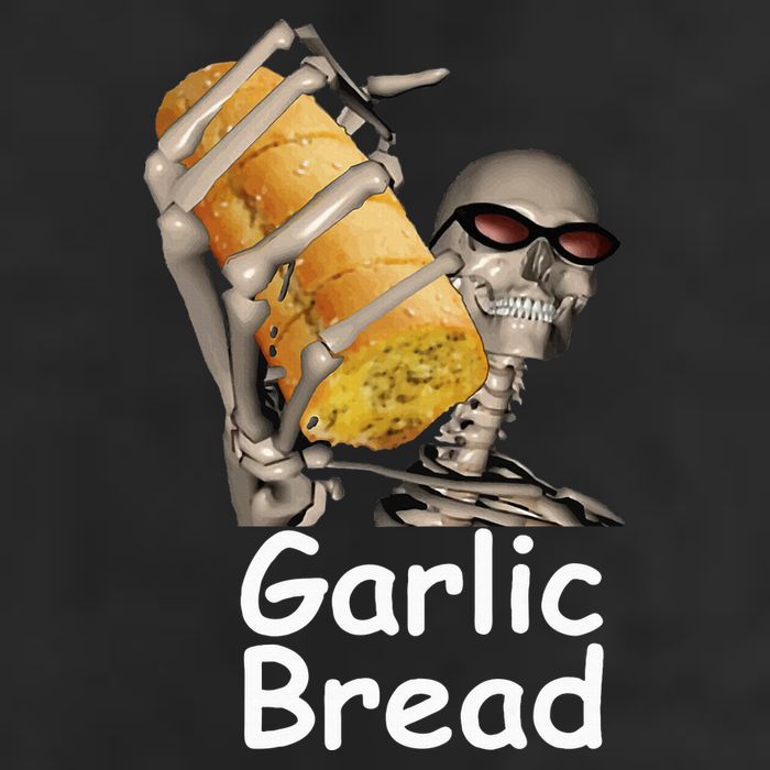 Garlic Bread Skeleton Funny Golf Towel