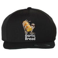 Garlic Bread Skeleton Funny Wool Snapback Cap