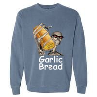 Garlic Bread Skeleton Funny Garment-Dyed Sweatshirt