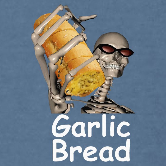 Garlic Bread Skeleton Funny Garment-Dyed Sweatshirt
