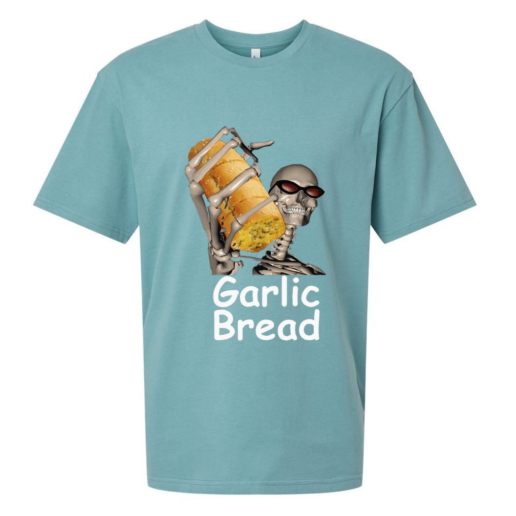 Garlic Bread Skeleton Funny Sueded Cloud Jersey T-Shirt