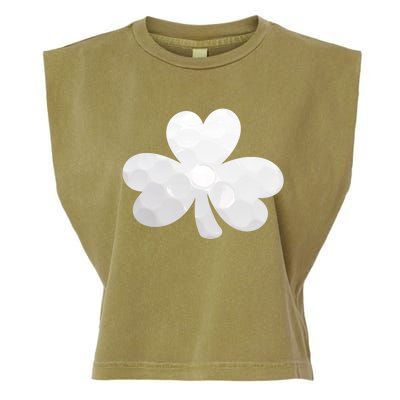 Golf Ball Shamrock St Patricks Clover Sports Fan Athlete Great Gift Garment-Dyed Women's Muscle Tee