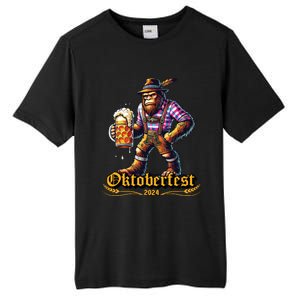 German Bigfoot Sasquatch Lederhose Funny Oktoberfest 2024 Tall Fusion ChromaSoft Performance T-Shirt