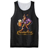 German Bigfoot Sasquatch Lederhose Funny Oktoberfest 2024 Mesh Reversible Basketball Jersey Tank