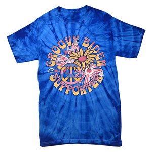 Groovy Biden Supporter Reelect President Retro Biden 2024 Gift Tie-Dye T-Shirt