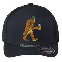 German Bigfoot Sasquatch Beer Lederhose Funny Oktoberfest Flexfit Unipanel Trucker Cap